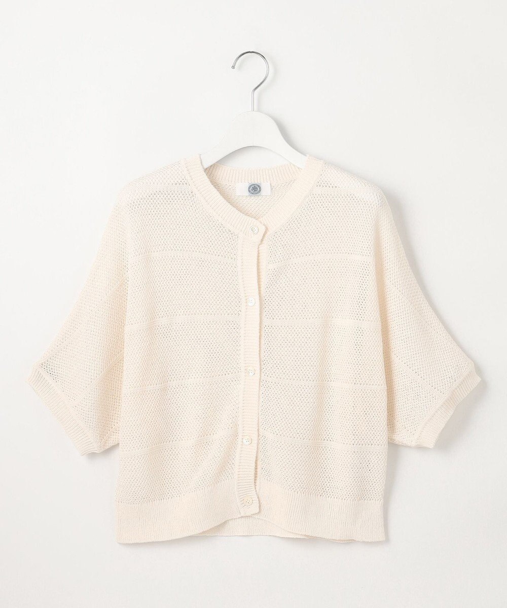 J.PRESS LADIES L 【洗える】PATTERN MESH ドルマンスリーブ カーディガン 