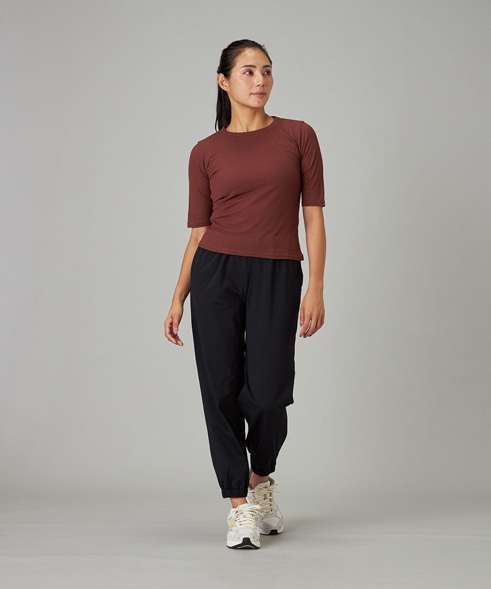 Chacott シアーワッフルハーフスリーブTシャツ 