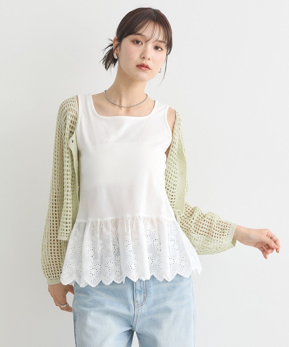 earth music&ecology コットンレースヘムインナー 