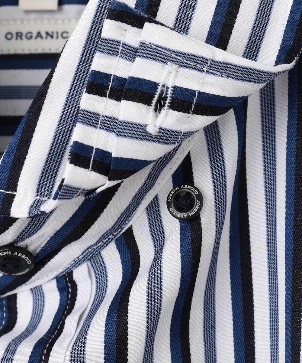 JOSEPH ABBOUD 【オーガニックコットン・柔らかな肌触り】カラーストライプ シャツ 