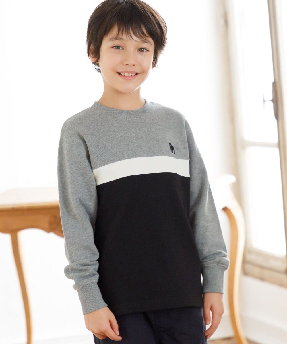 J.PRESS KIDS 【100-130cm】ブル刺繍 ブロッキングトレーナー 