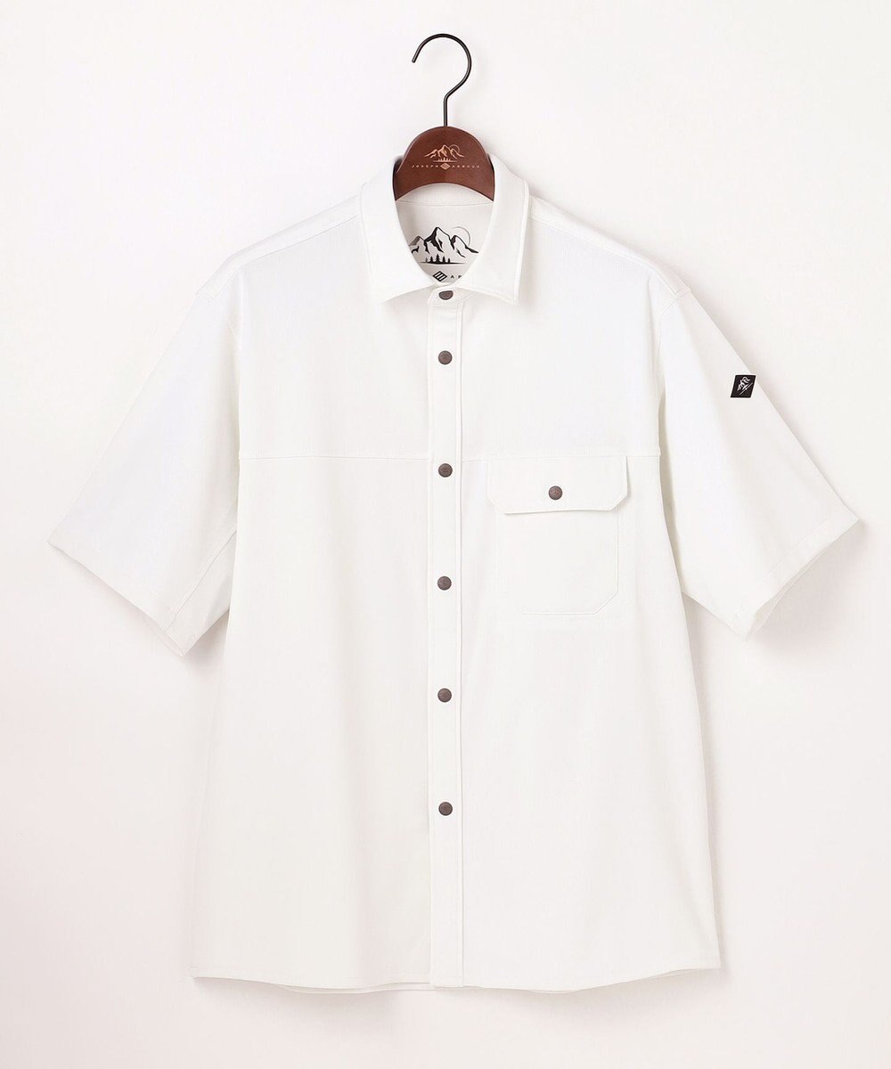 JOSEPH ABBOUD MOUNTAIN 【UVカット/接触冷感】SOLAMENT トリコットメッシュ 半袖 シャツ 