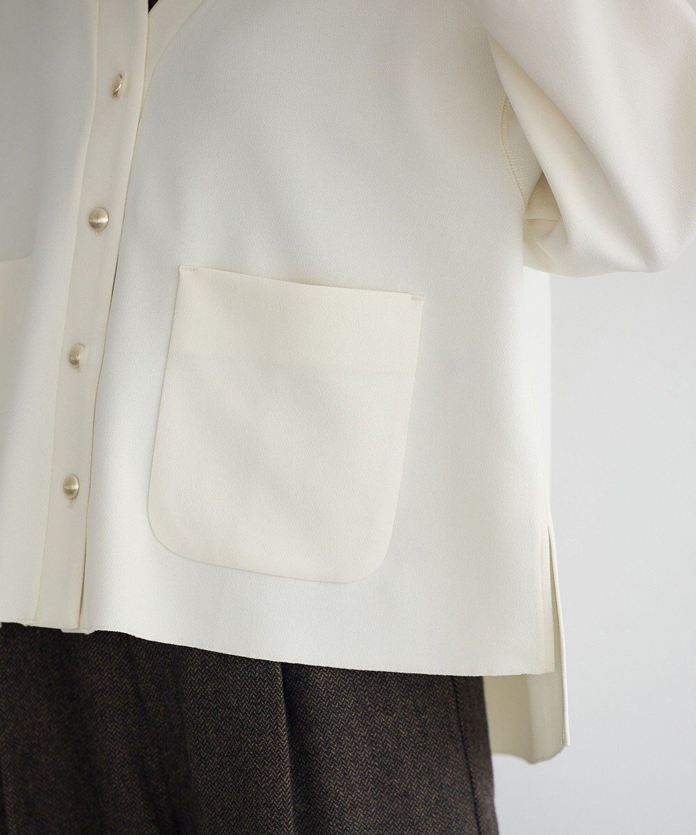 YECCA VECCA 金釦カットジョーゼットカーディガン 