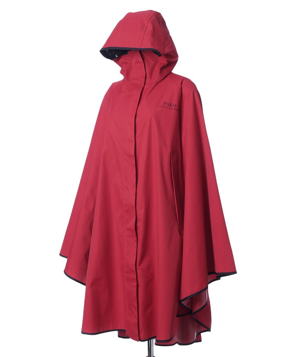 MOONBAT POLO RALPH LAURENRL パイピングレインポンチョ 無地 75デニール 収納袋付き 