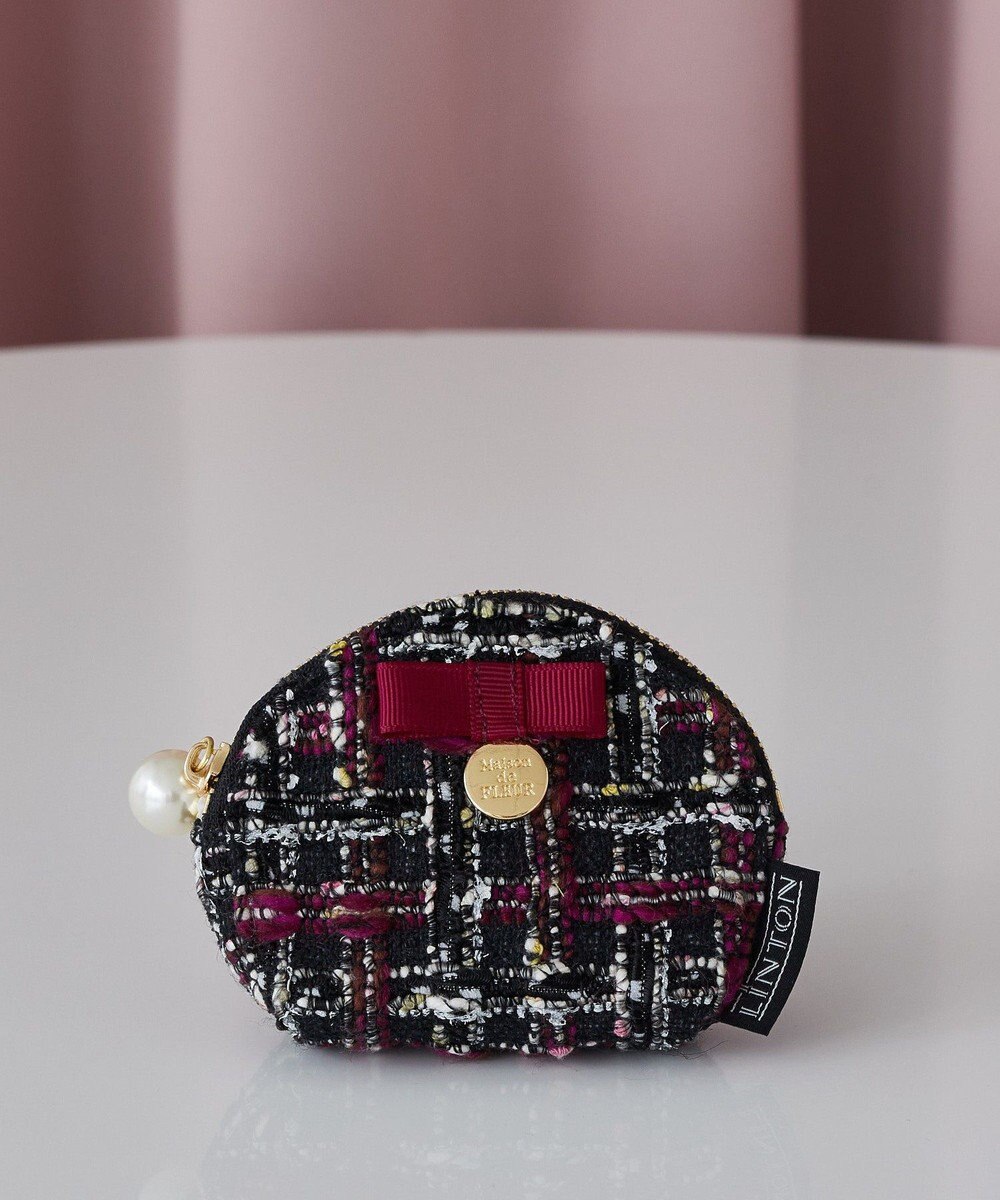 Maison de FLEUR LINTONツイードコインケース 