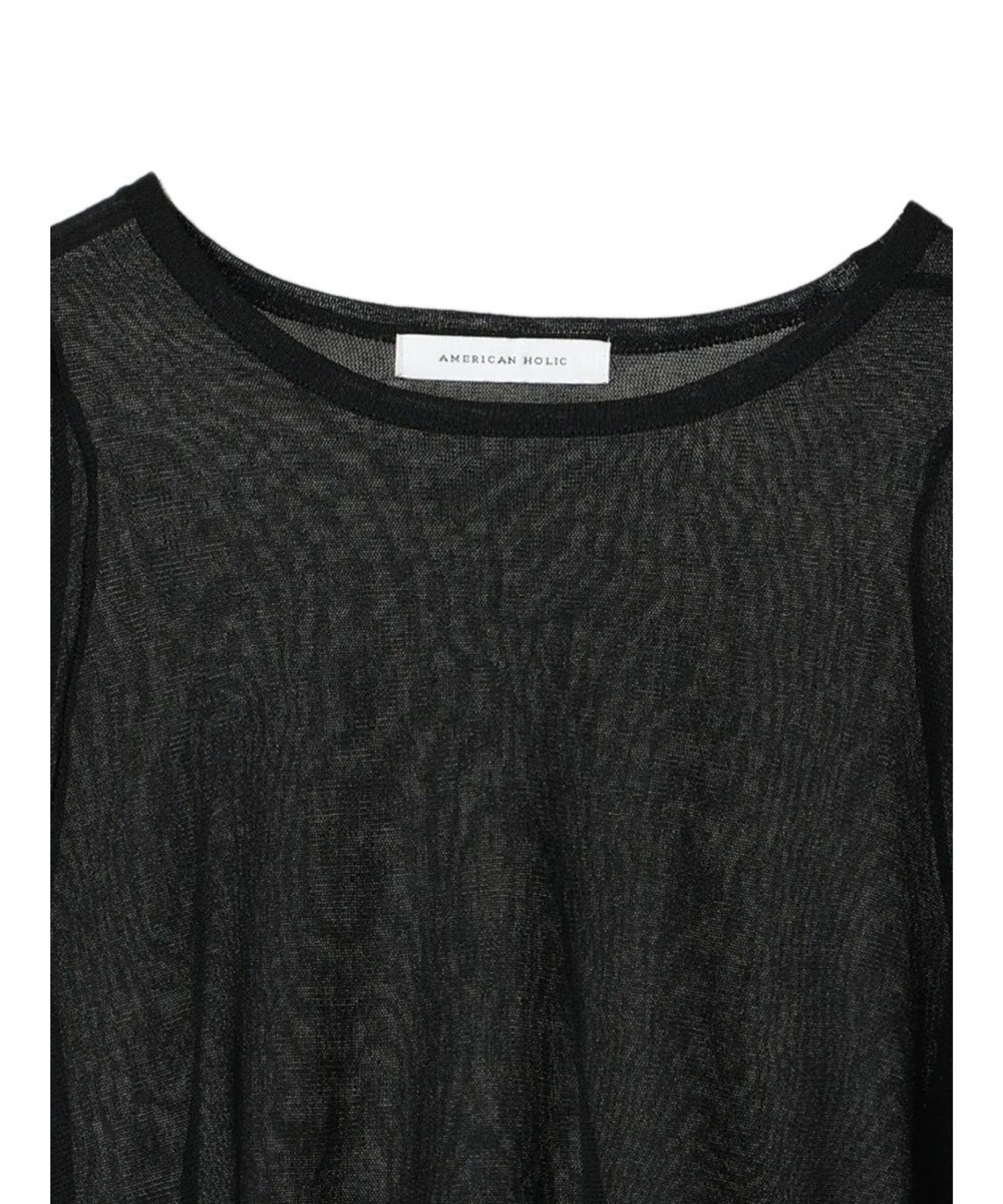 AMERICAN HOLIC ボリュームスリーブティアードニットチュニック 