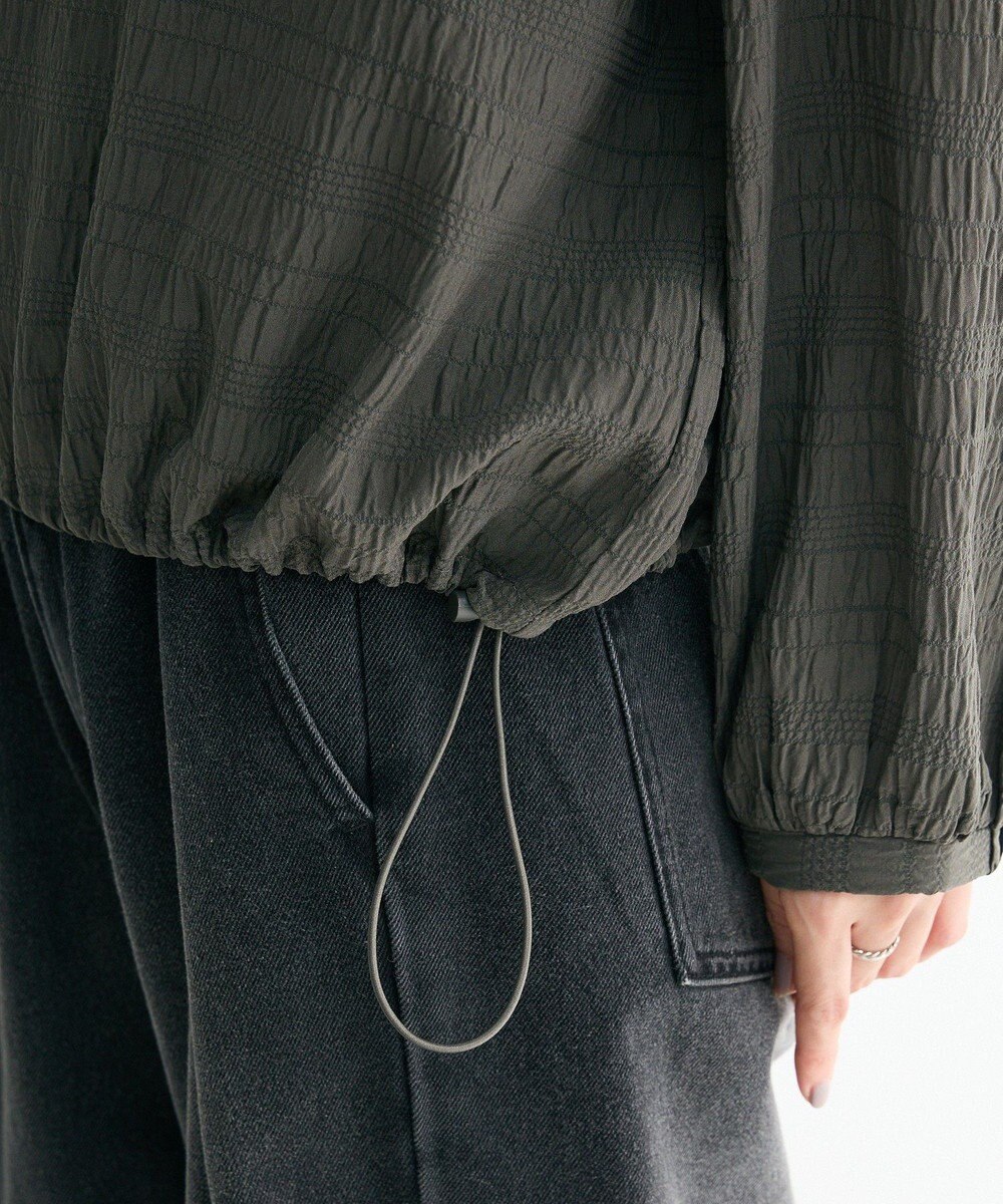 Green Parks 裾ドロスト表面長袖プルオーバー 