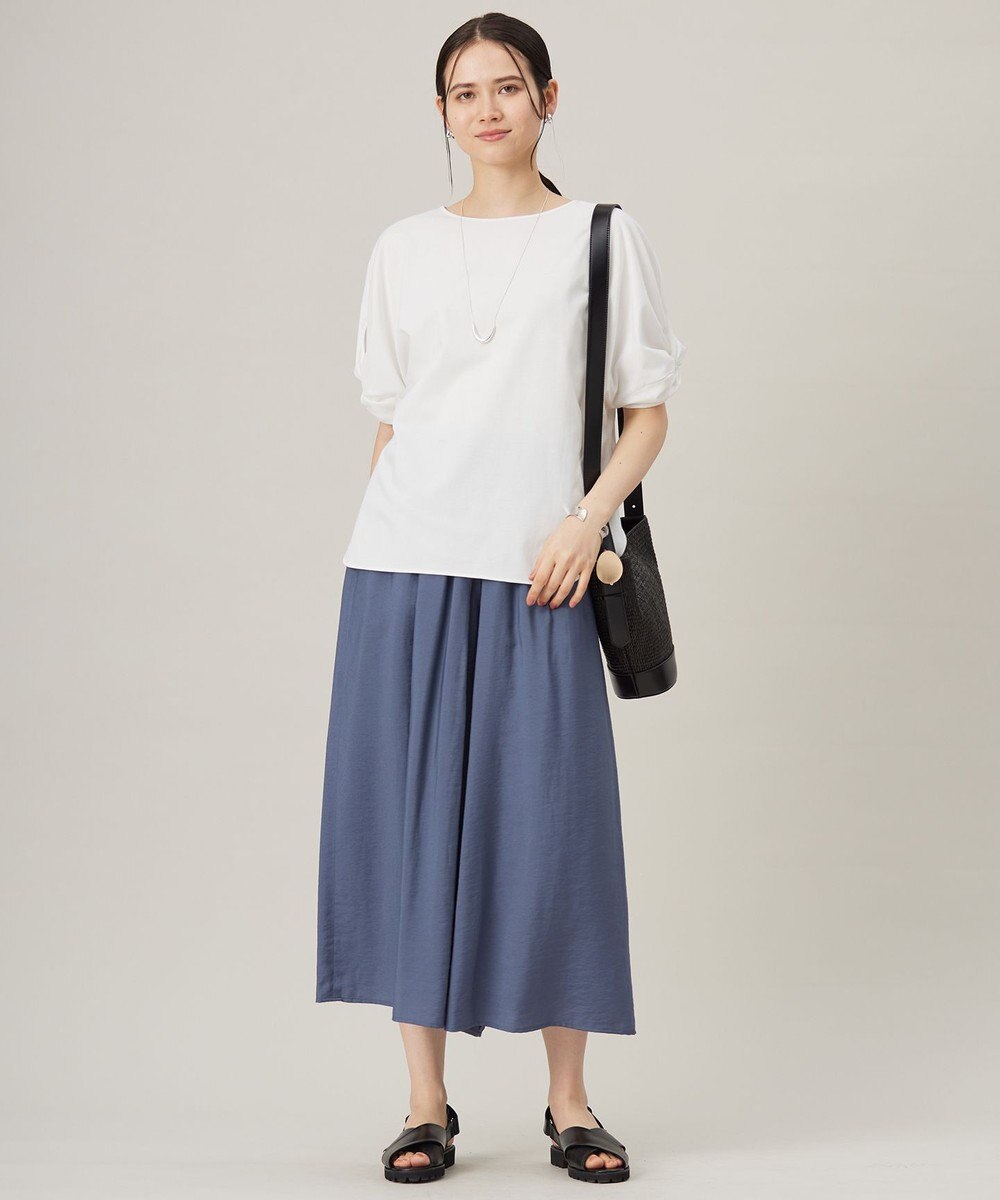 自由区 【セットアップ対応・接触冷感・UVケア・洗える】エアリーツイルキュロット パンツ 