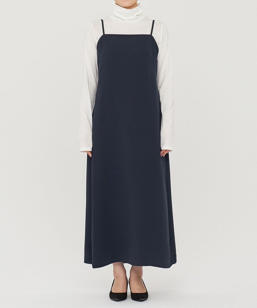 uncrave 【防シワ・洗濯機洗い可】ウォッシャブルダブルクロス キャミワンピース（uncrave STANDARD） 