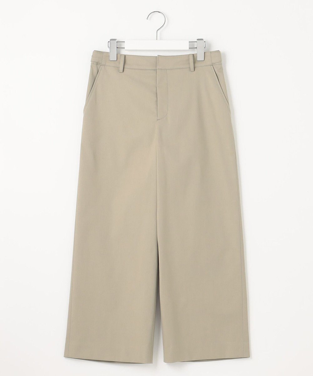 J.PRESS LADIES 【WEB限定カラーあり・セットアップ対応・洗える・撥水・防汚】コットンFITTYシャーク ワイド アンクル パンツ 