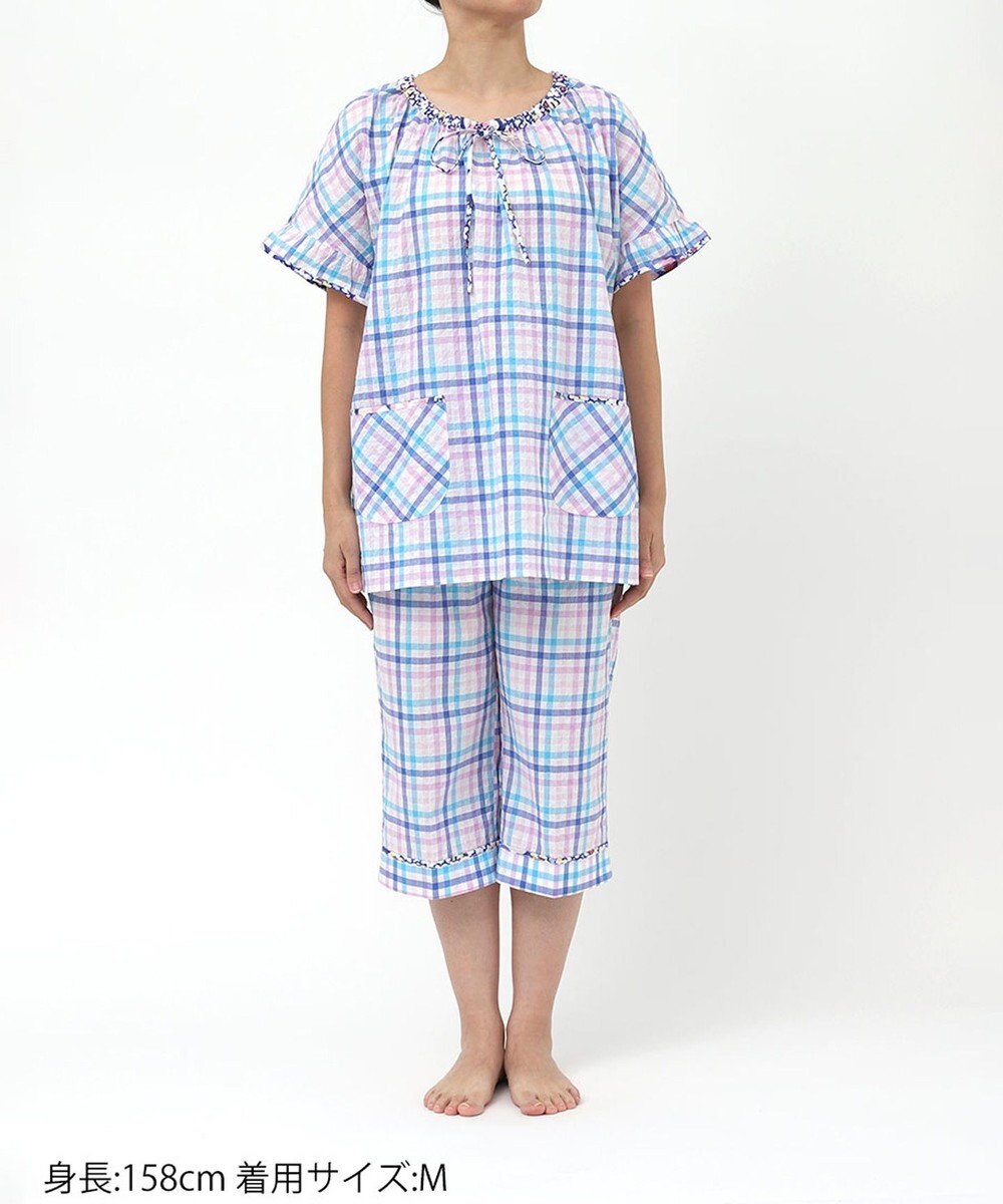 tsumori chisato SLEEP ツモリチサト パジャマ 5分袖 半袖 7分丈 綿混(本体) ローン素材 レディース UDT154 /ワコール 
