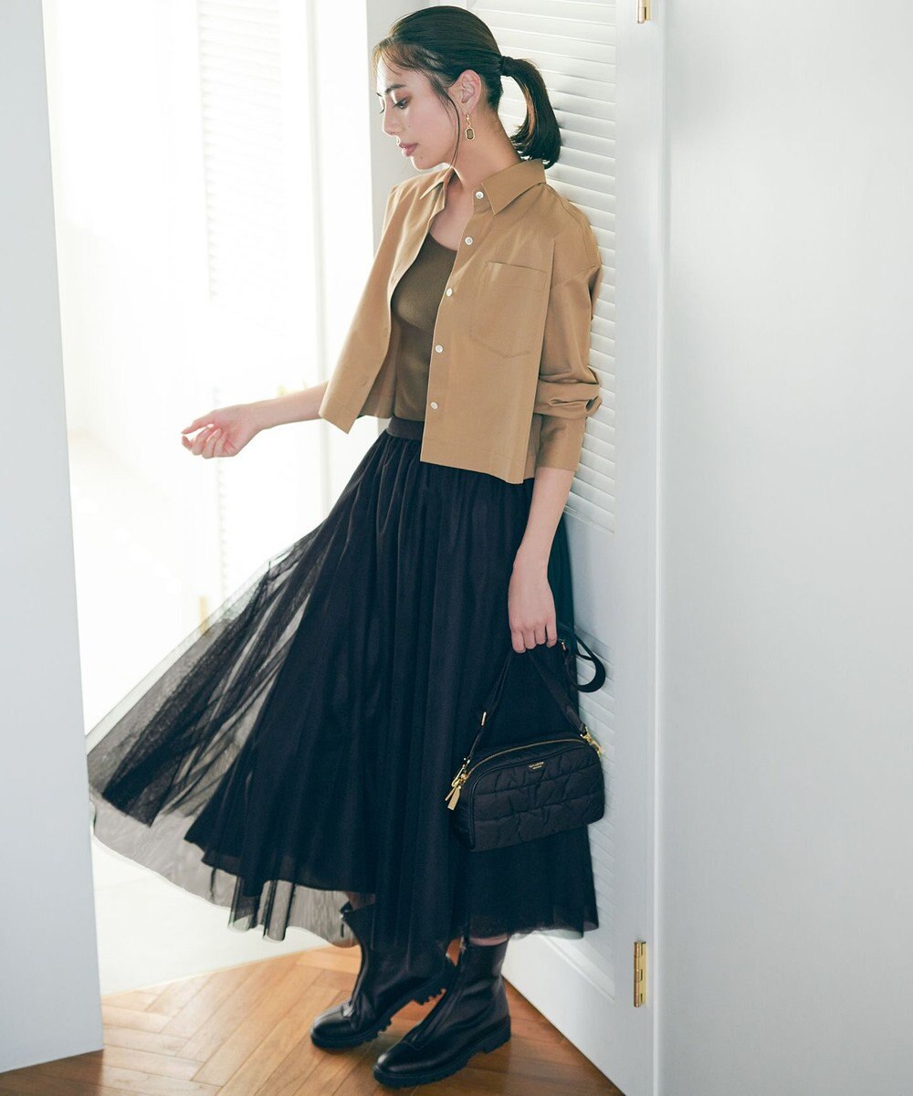 23区 【洗える】ソフトチュール スカート 