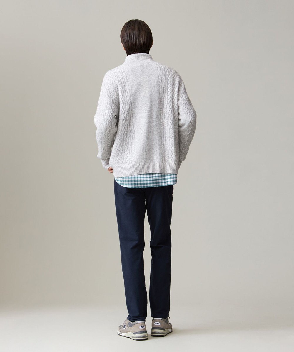 J.PRESS MEN 【KING SIZE】【Cash Lamb’s Wool】ハイネックケーブルカーディガンニット 