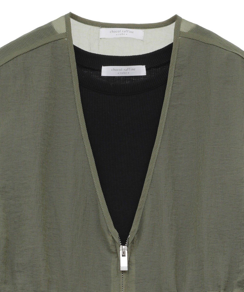 Green Parks ＳＥＴ２点シアーナイロンベスト＋リブワンピース 