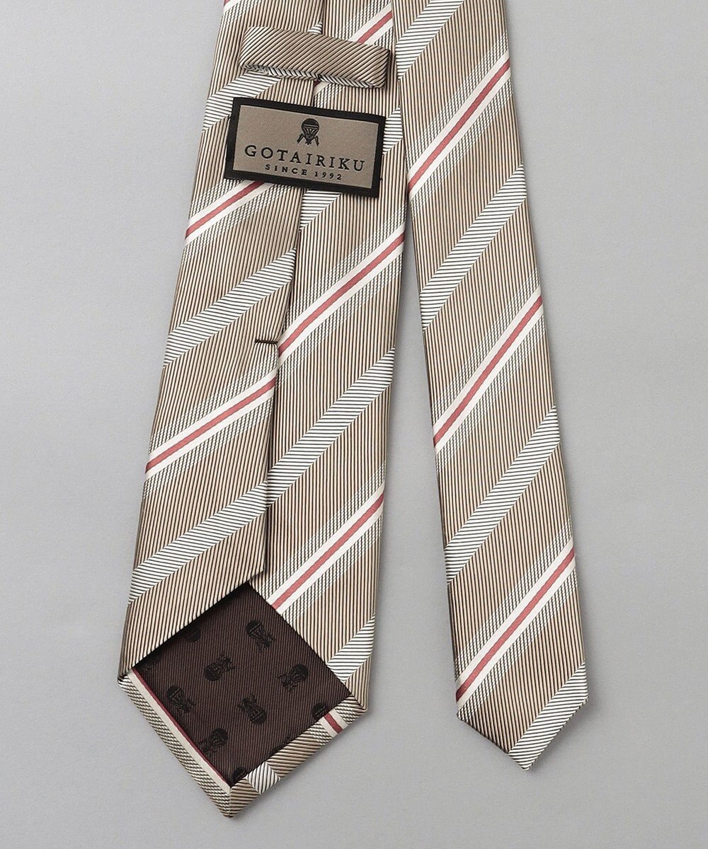 GOTAIRIKU  GOTAIRIKU別注【日本製】シルク ネクタイ_レジメンタル柄 