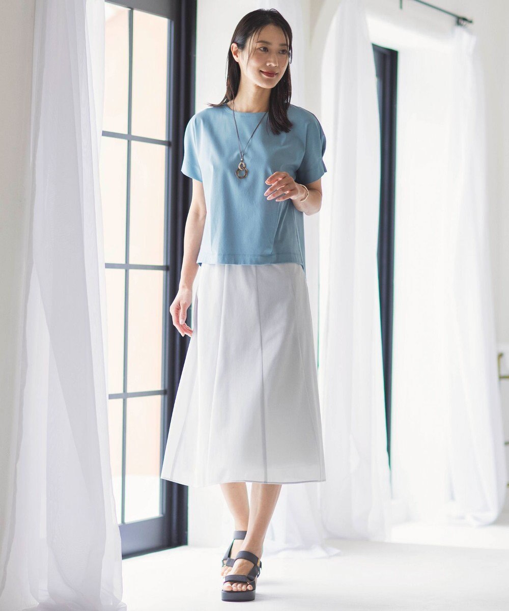 J.PRESS LADIES L 【洗える】シアートリコット フレアー スカート 