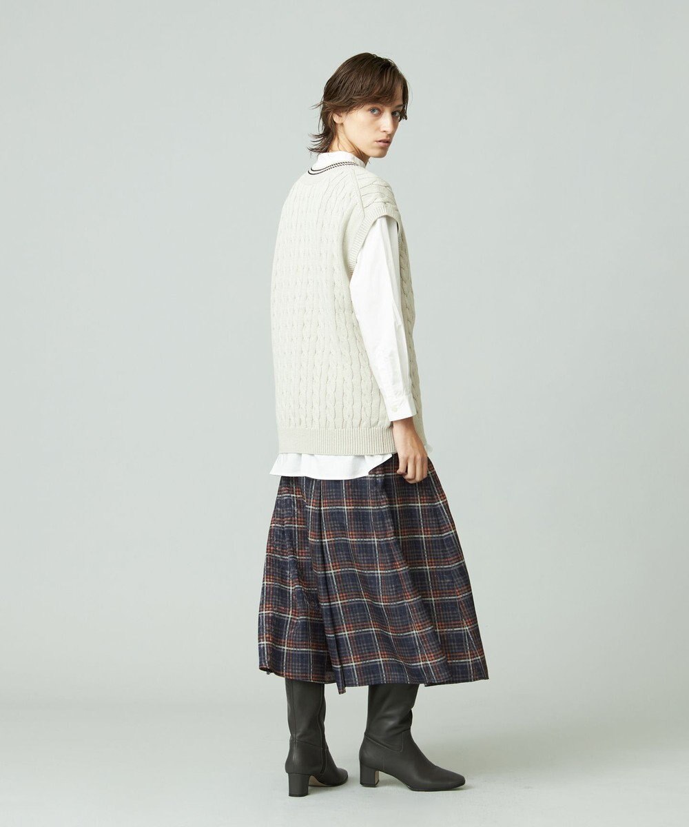 J.PRESS YORK STREET 【UNISEX】コットンケーブルチルデン ニットベスト 