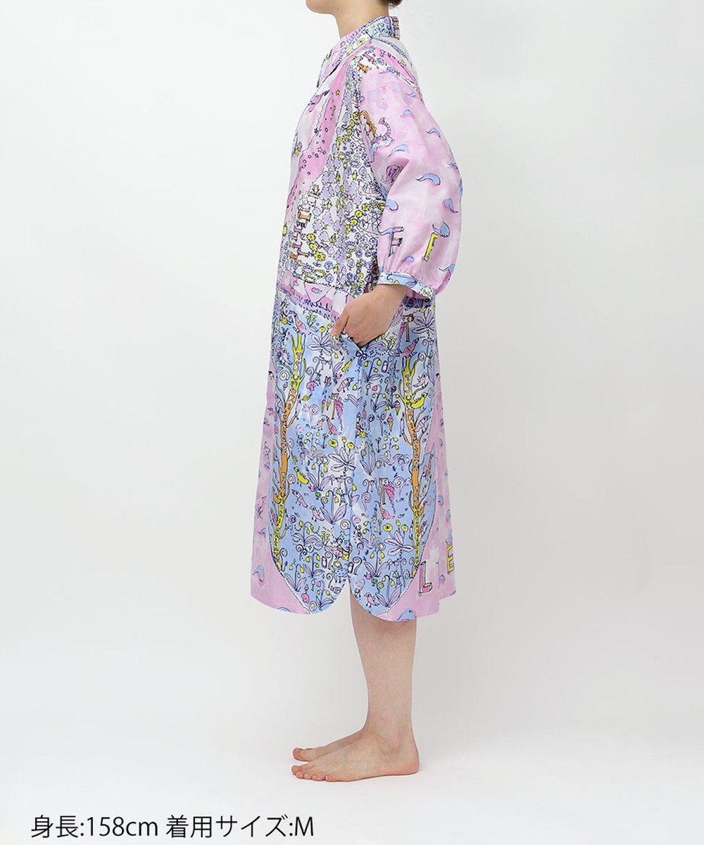 tsumori chisato SLEEP ツモリチサト ワンピース 綿100%(本体) サテン 8分袖 長袖 ロング丈 レディース UNX207/ワコール 