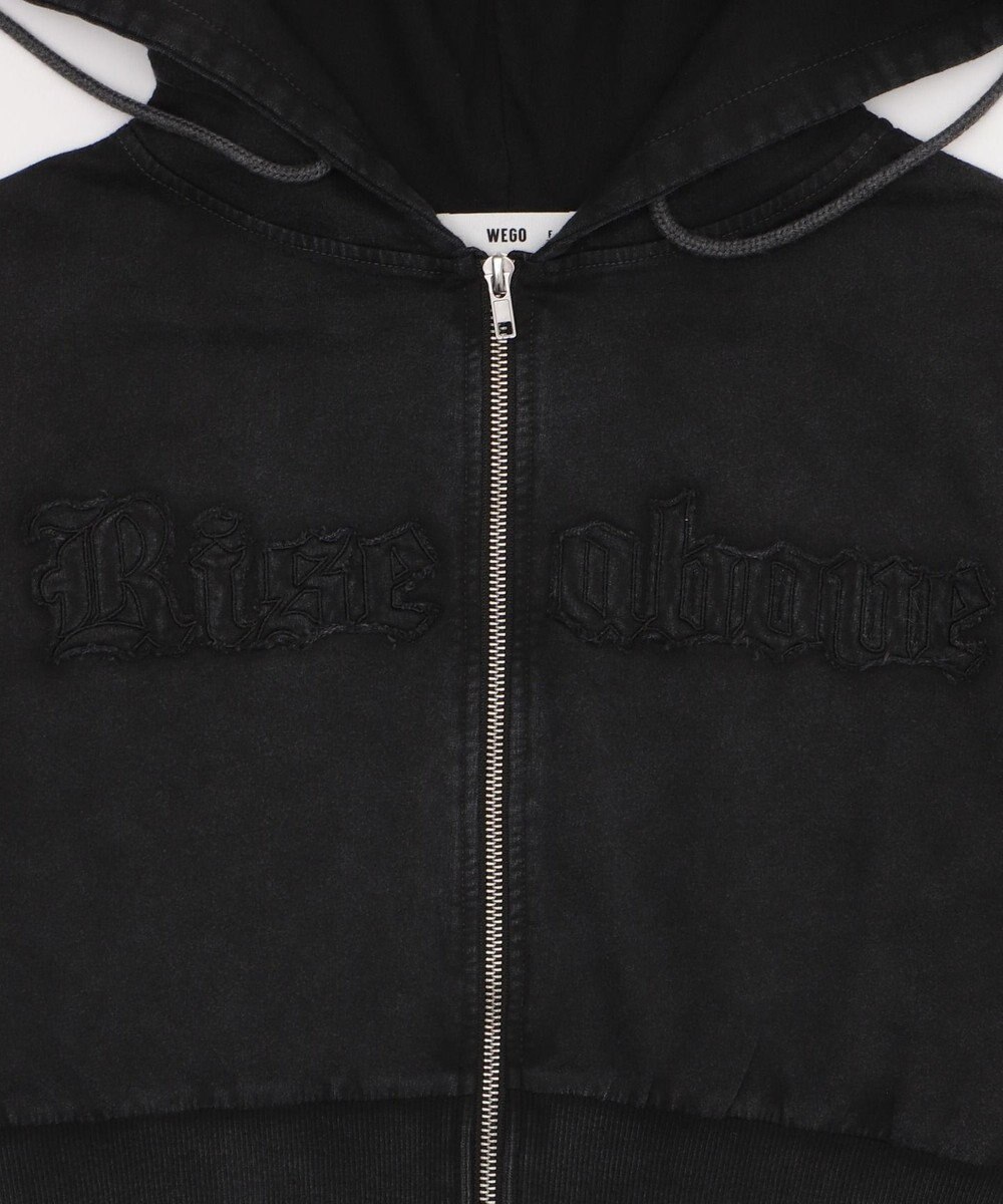 WEGO ヴィンテージウォッシュロゴ半袖パーカー 