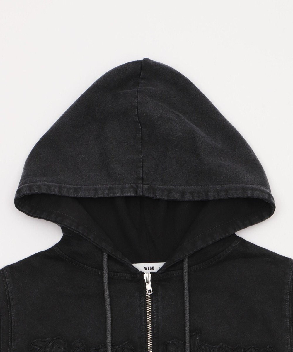 WEGO ヴィンテージウォッシュロゴ半袖パーカー 