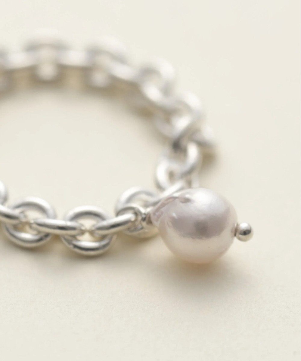 yoaa シルバー925 ピンクアコヤチェーンリング 