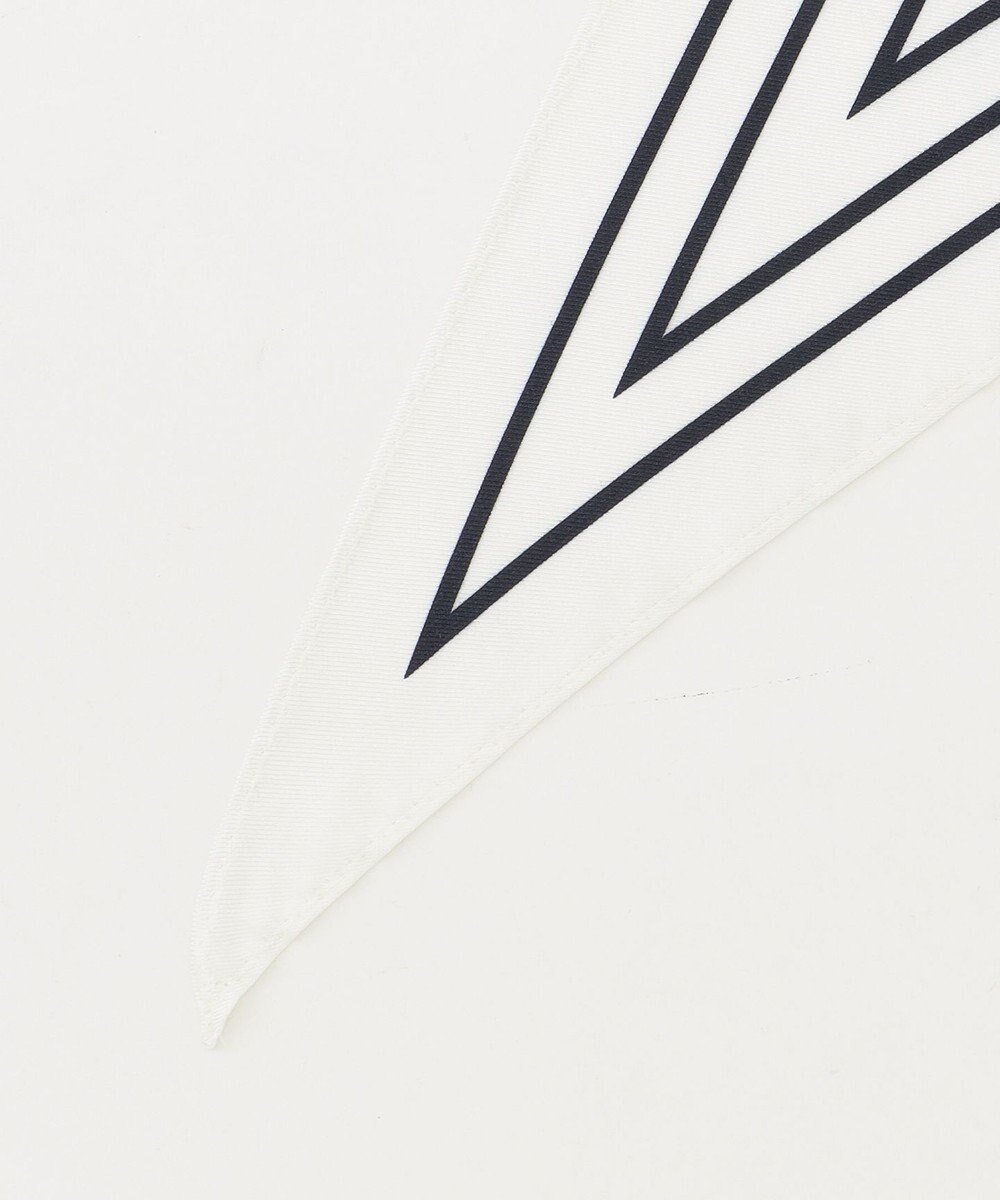 J.PRESS LADIES ストライプ プリント 剣先 スカーフ 