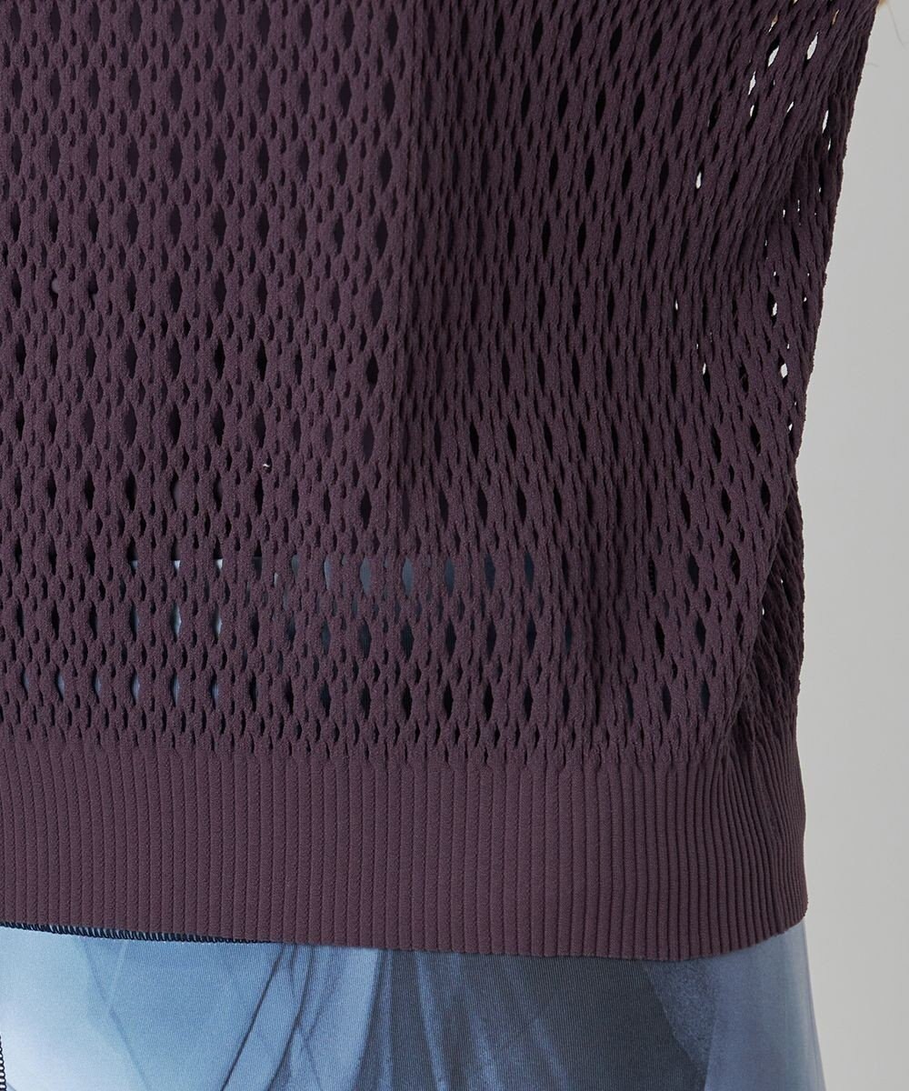 Chacott Chacott BALANCE【ノーソイングニット】メッシュニット半袖プルオーバー 