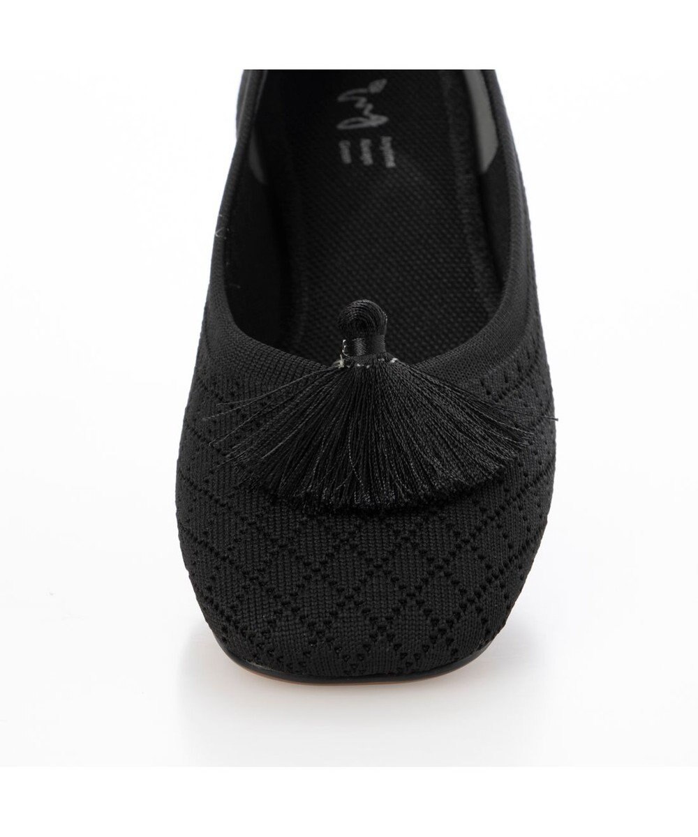 ing <ing>【サステナブル】２WAYスクエアトゥニットパンプス 