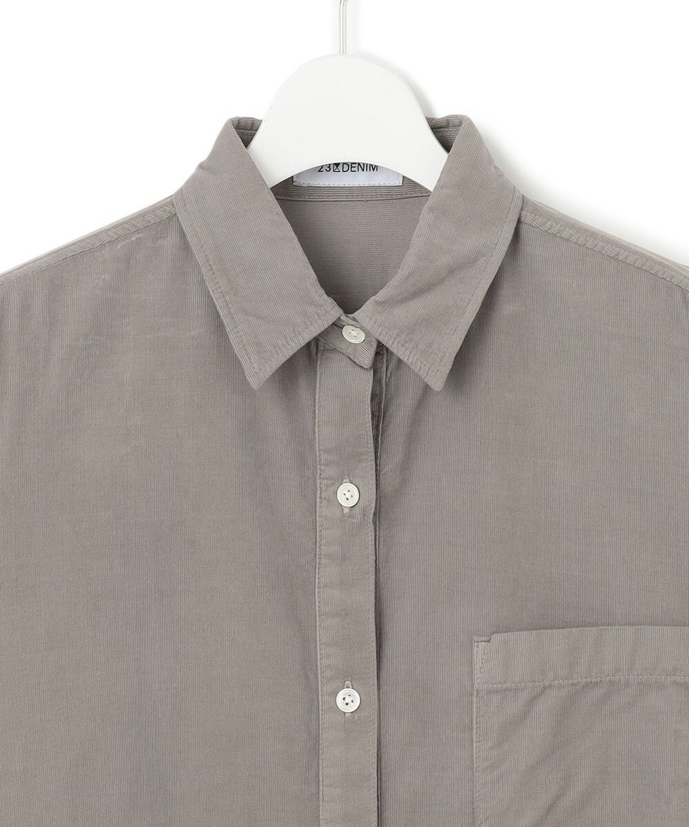 23区 S 【洗える】コットン コーデュロイ ブラウス 