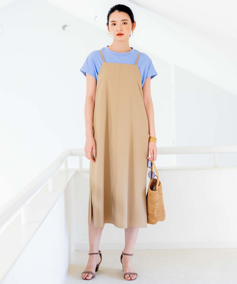 組曲 【汗ジミ防止・撥水】GIZAプレーティング天竺フレンチスリーブ カットソー 