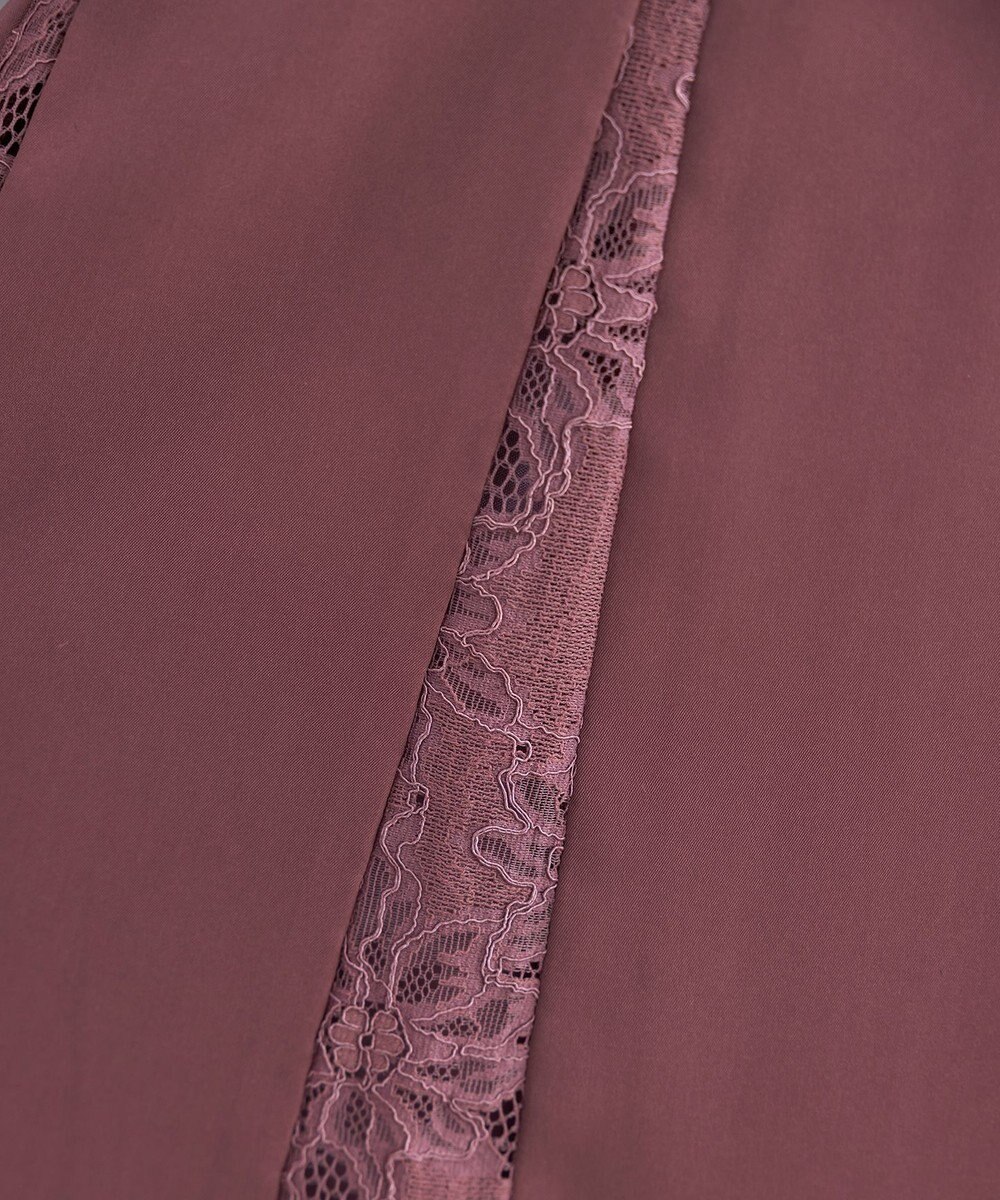 Tiaclasse L 【洗える】レース切り替えフレアワンピース 