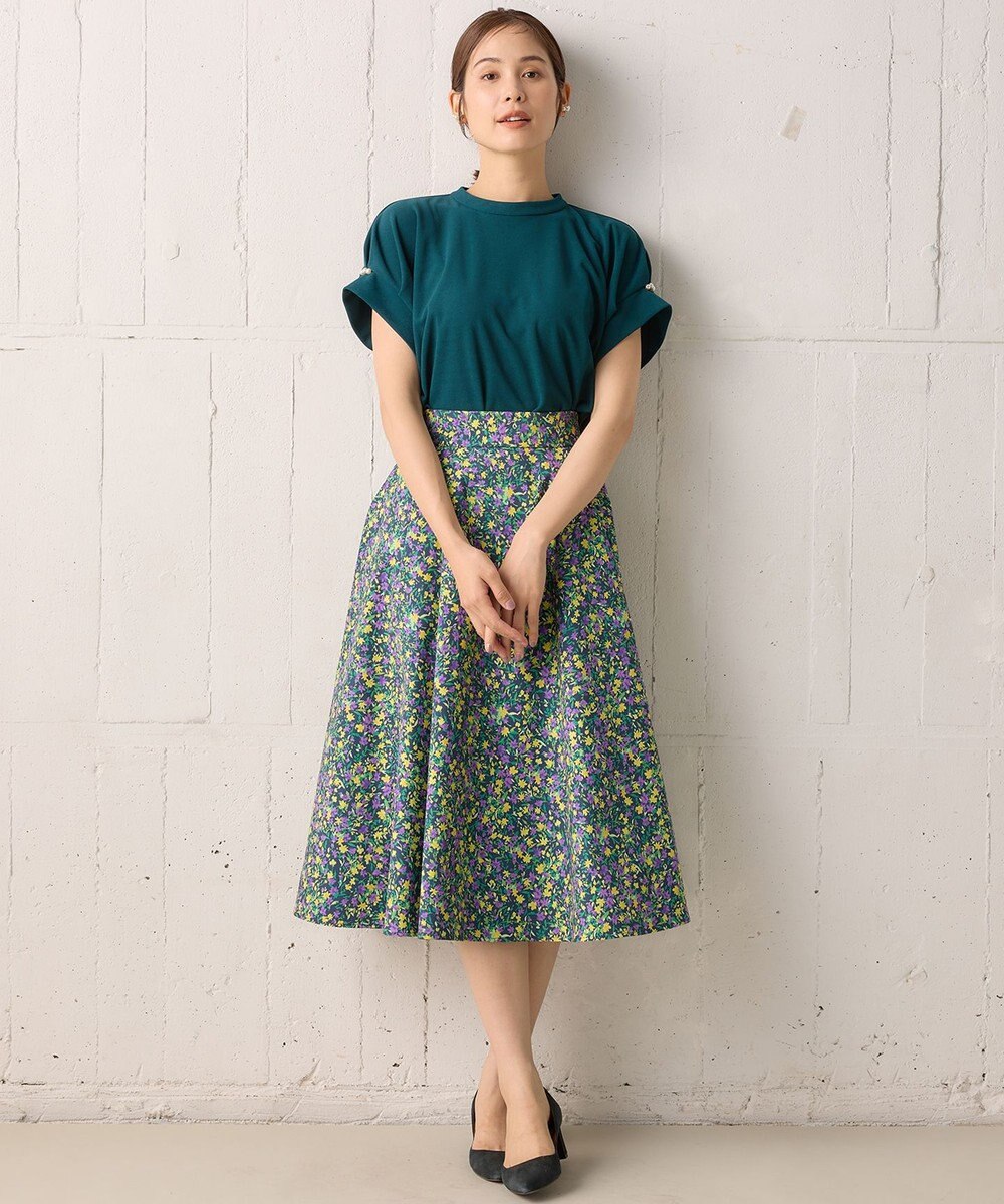 組曲 【23AW】フラワープリント ドラマティック スカート 