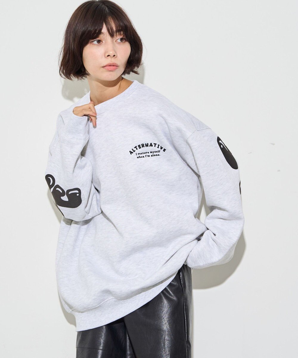 WEGO 【ユニセックス着用ITEM】ストレートラインロゴグラフィックプルオーバー 