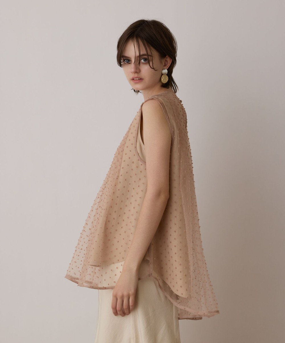 GRACE CONTINENTAL シアージャガードカットトップ 