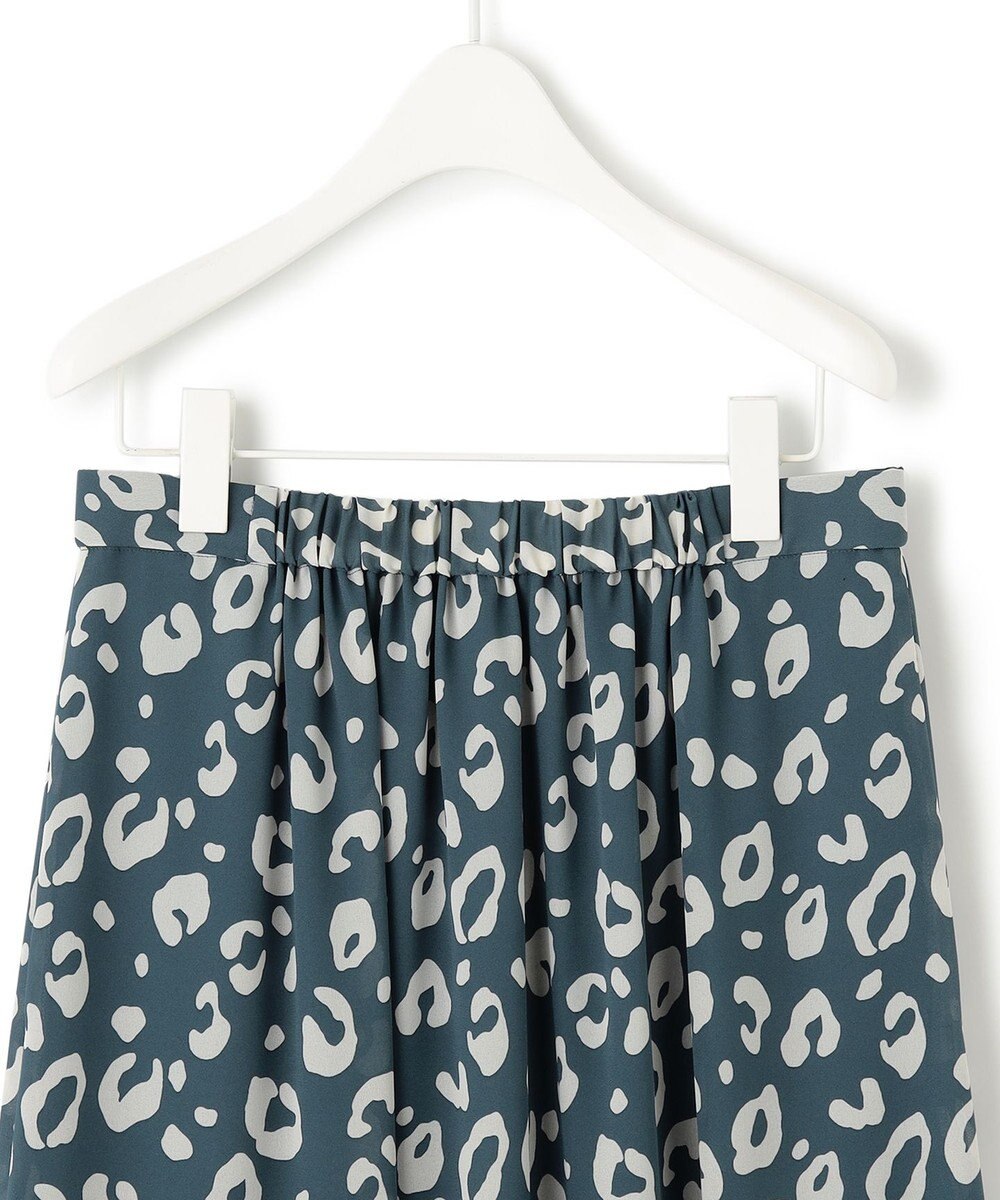 ICB 【洗える】レオパードプリント ティアードスカート 