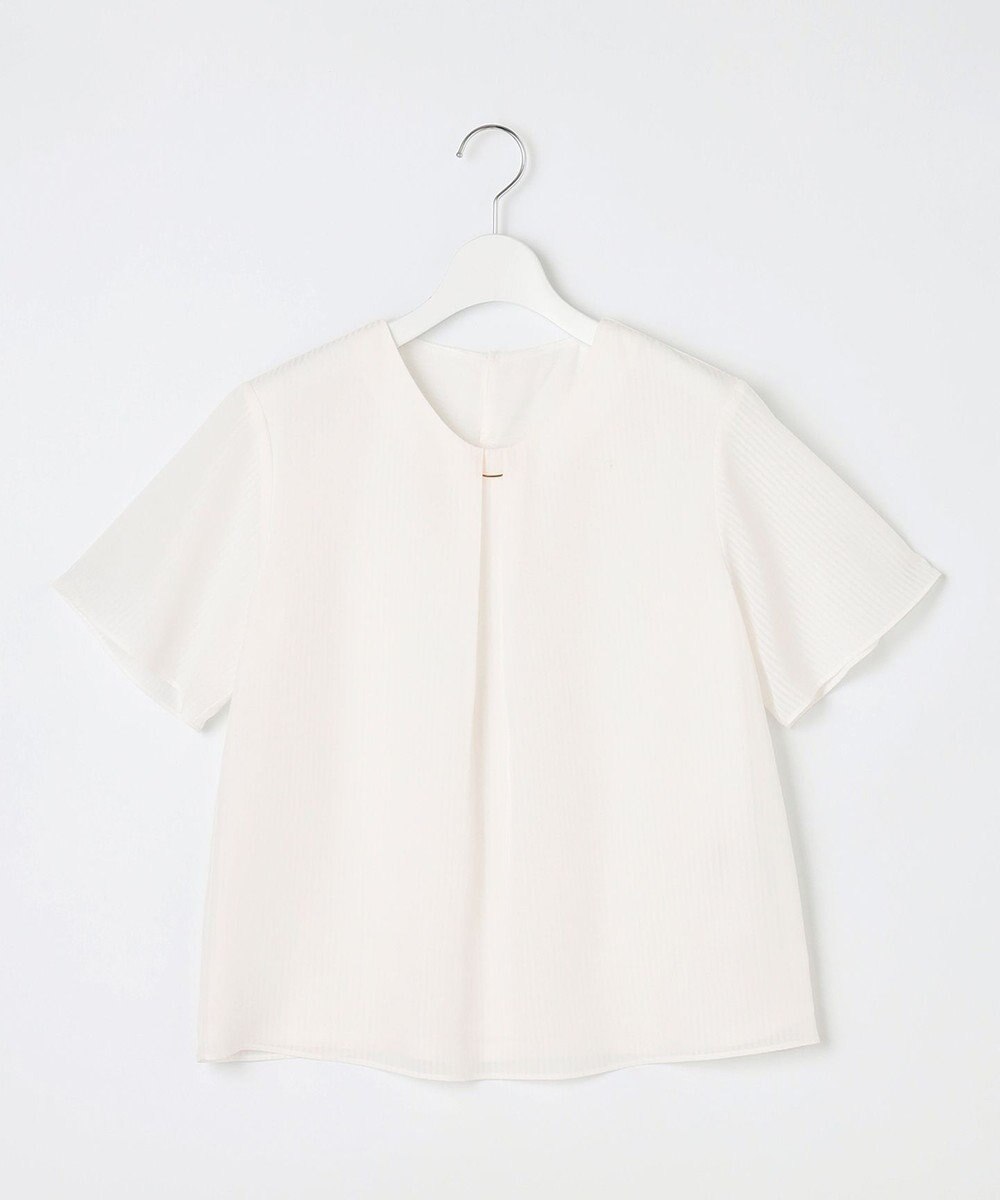 J.PRESS LADIES L 【イージーケア】シアーストライプ カットソー 