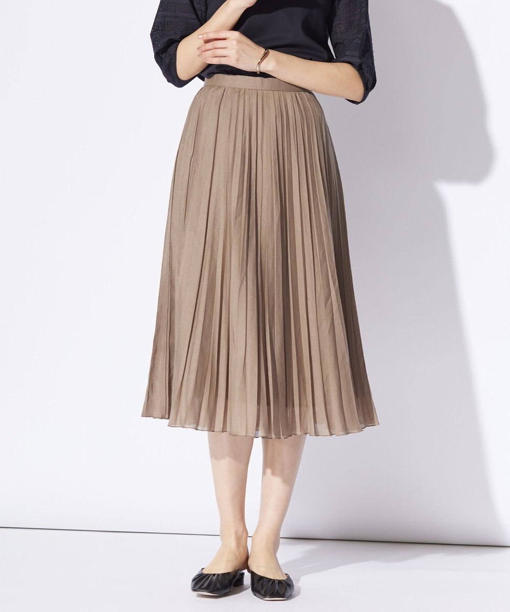 J.PRESS LADIES L ラミータンブラー プリーツ スカート 