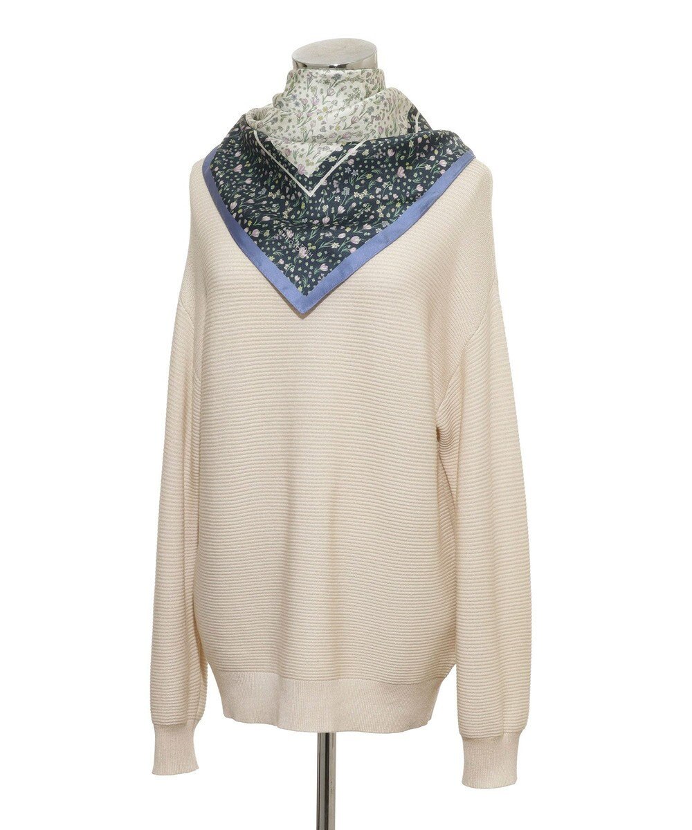 MOONBAT 【シルク100%】MACKINTOSH PHILOSOPHY(マッキントッシュ フィロソフィー）小花柄 シルクプリントスカーフ 日本製 68cm×68cm  UV対策 