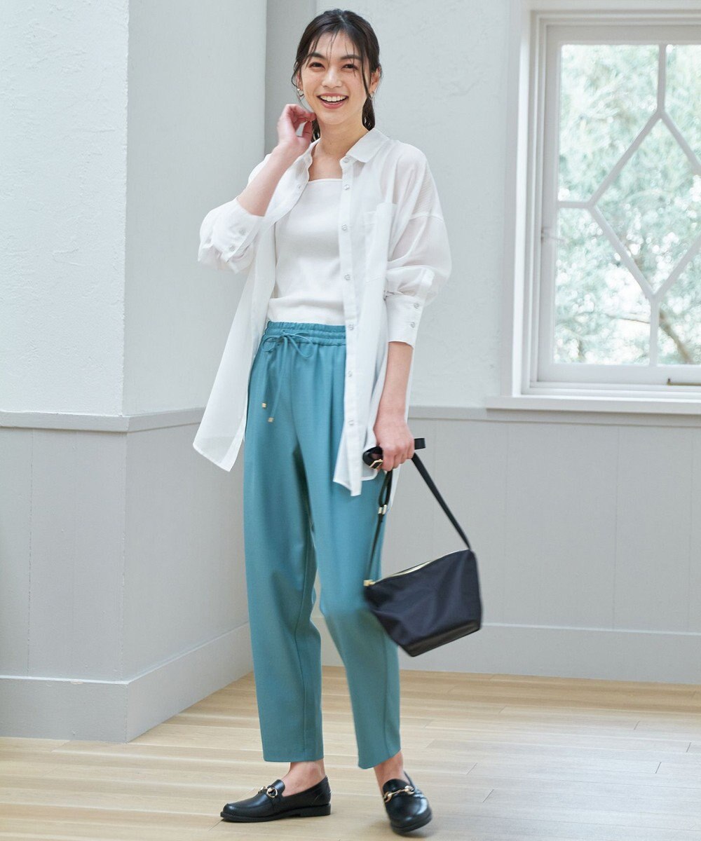 ANY 【ウエストゴム】イージーケアライトストレッチテーパードパンツ 