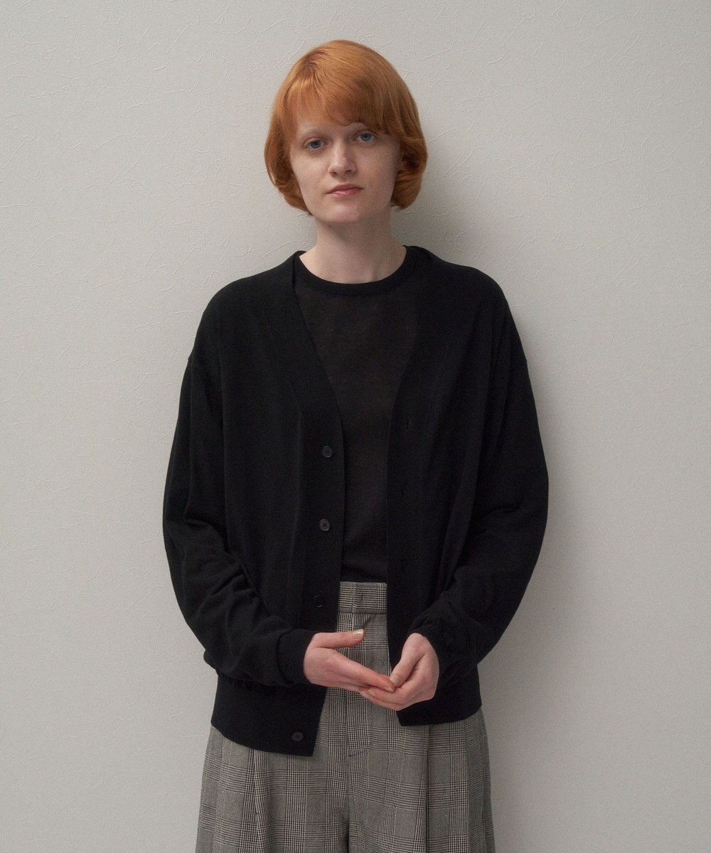 ATON HIGH TWIST COTTON | Ｖネックニットカーディガン 