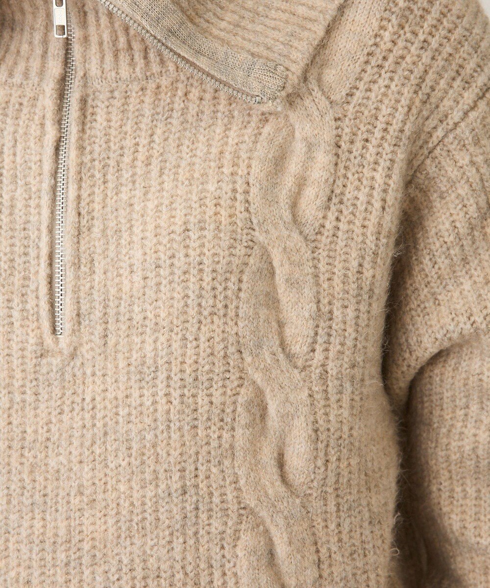 CRAFT STANDARD BOUTIQUE ハーフジップローゲージニットチュニック 