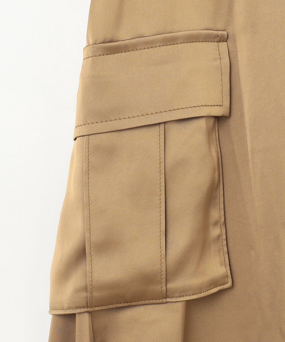 GRACE CONTINENTAL サテンミリタリーロングスカート 