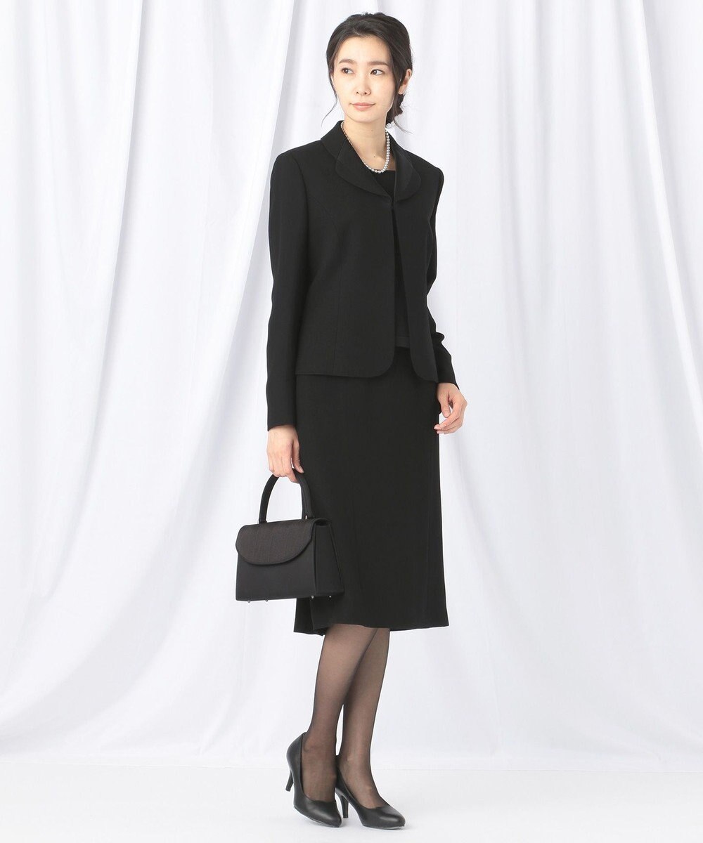 自由区 FORMAL 【高級トリアセテート素材】レベッカBSジョーゼット ジャケット+ワンピース 