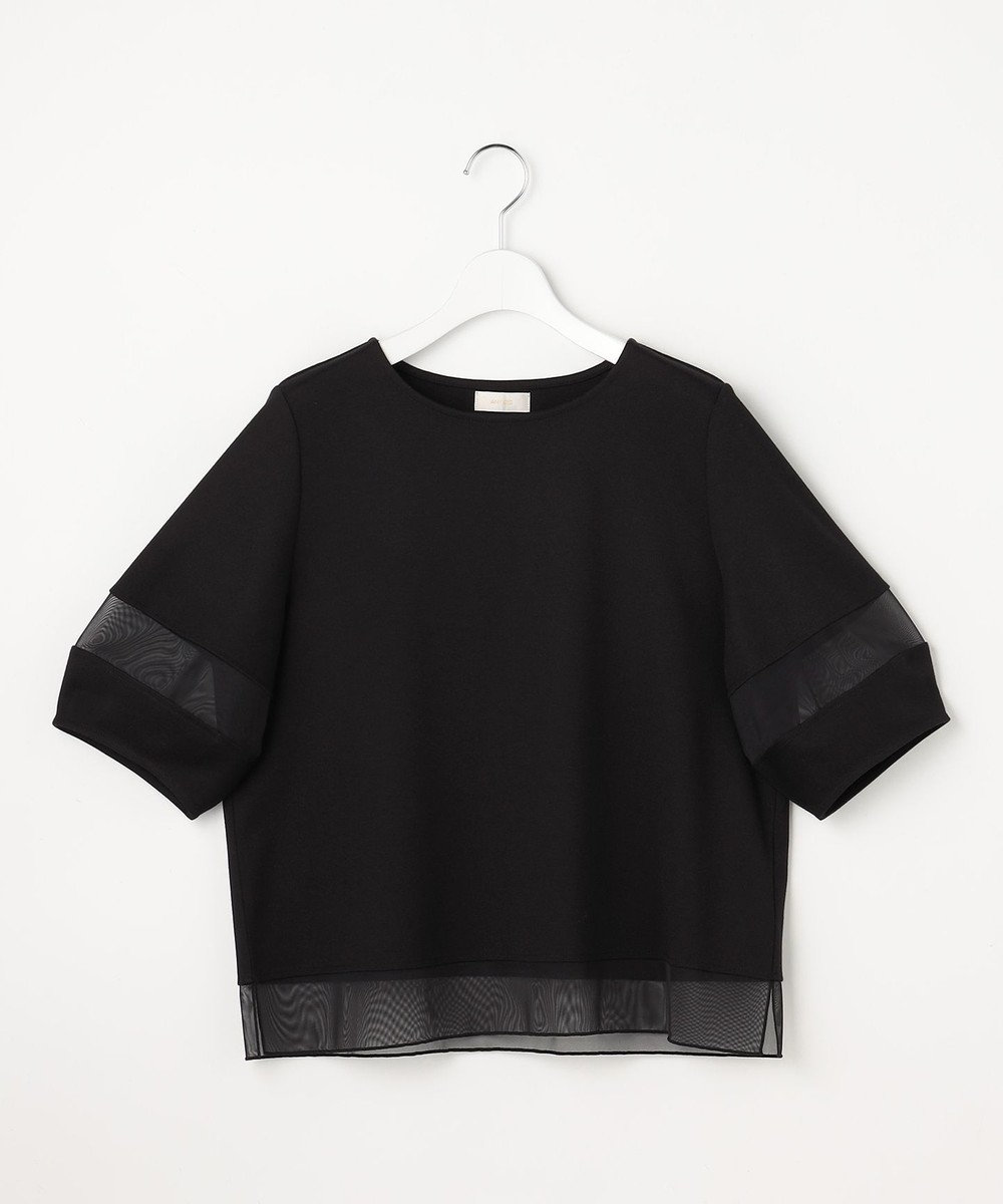 ANY SIS チュール切替ランタンスリーブ プルオーバー 