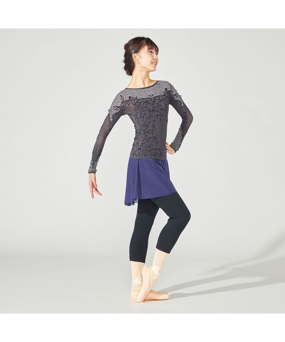 Chacott 【ノーソーイングニット】リバーシブルクルーネックトップ 