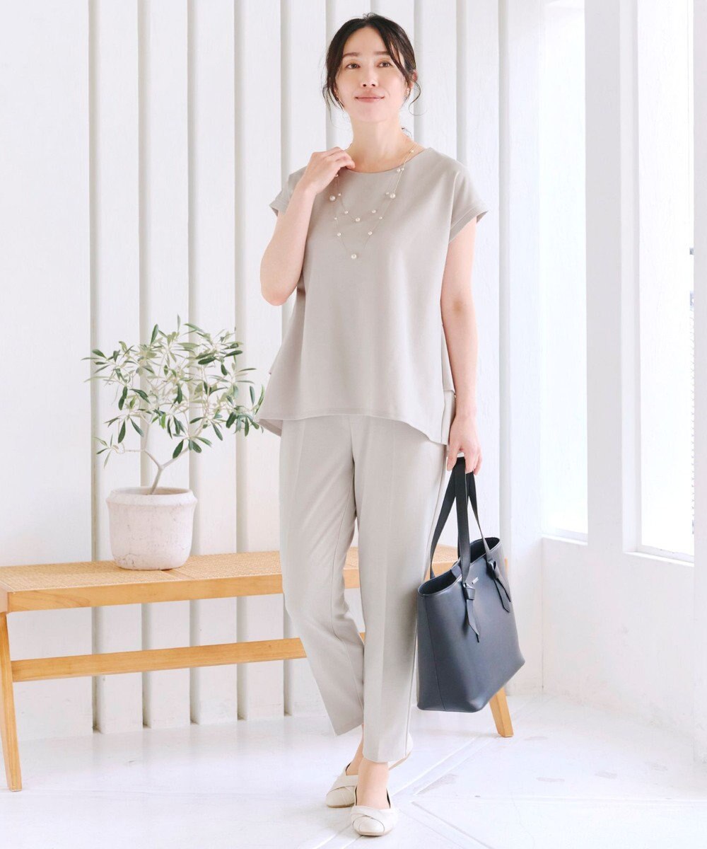 Tiaclasse L 【UVカット・吸水速乾】 “きれい見え” カットソーテーパードパンツ 