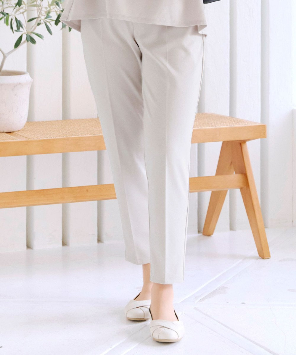 Tiaclasse L 【UVカット・吸水速乾】 “きれい見え” カットソーテーパードパンツ 