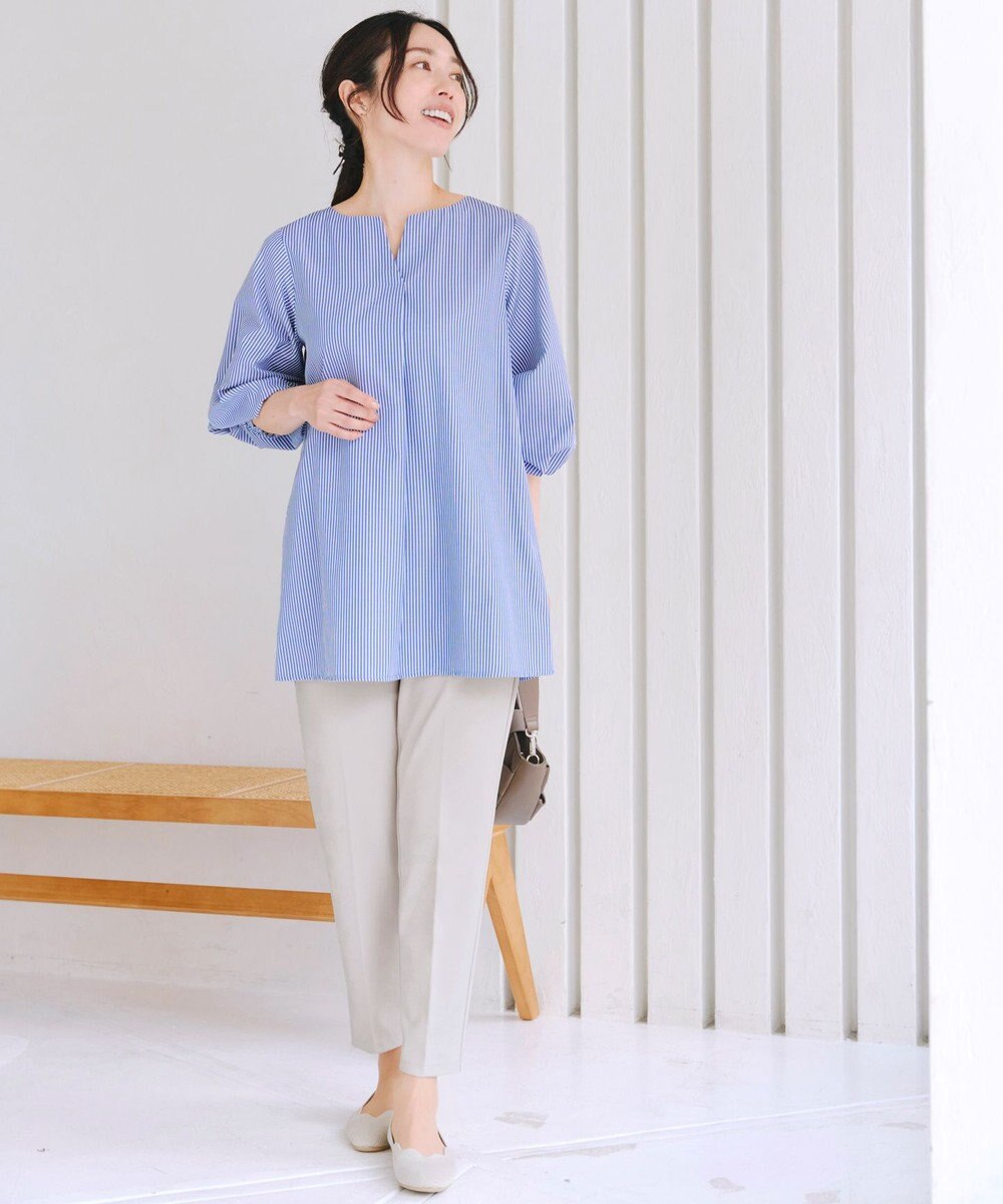 Tiaclasse L 【UVカット・吸水速乾】 “きれい見え” カットソーテーパードパンツ 