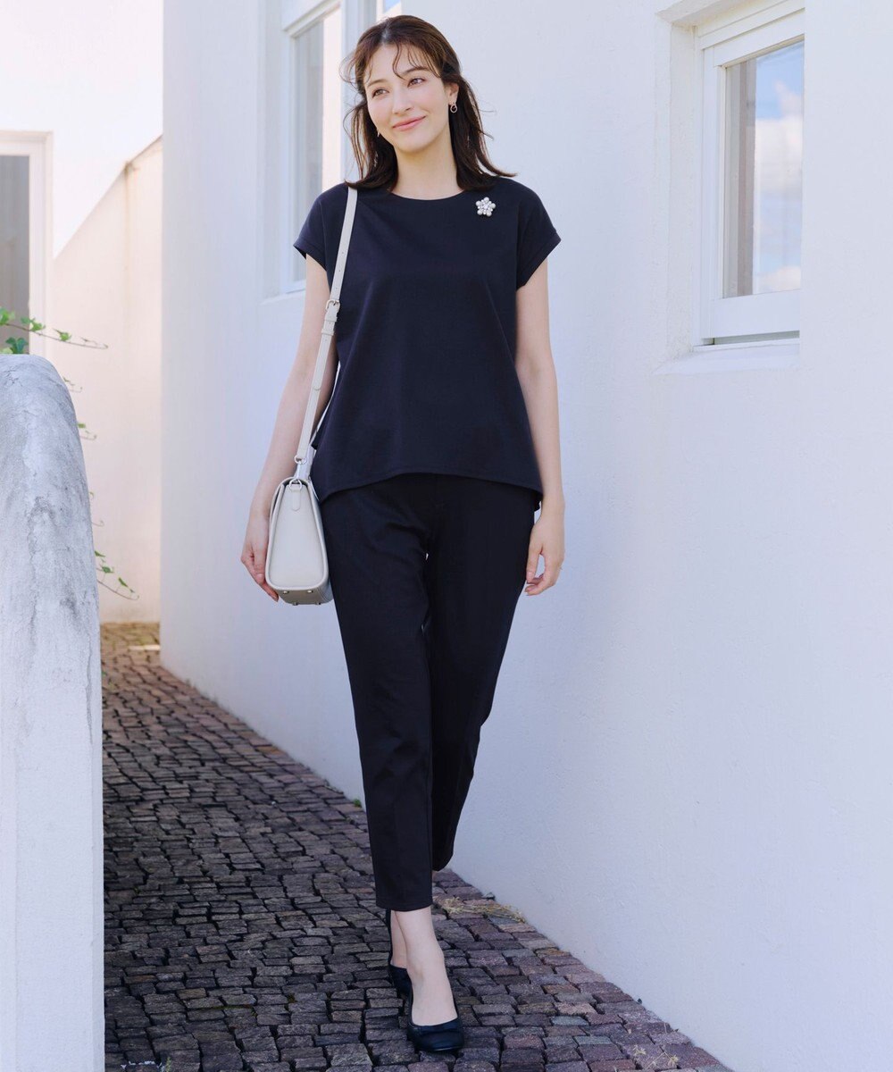 Tiaclasse L 【UVカット・吸水速乾】 “きれい見え” カットソーテーパードパンツ 