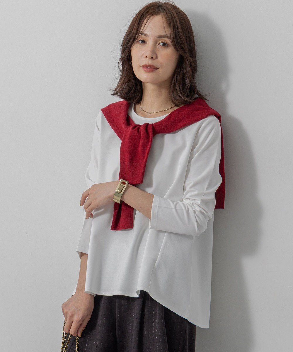 組曲 L バックフレアロングＴシャツ 